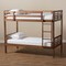 Baxton Studio Liam Walnut Brown Finished Wood Twin Size Bunk Bed 157-9634 - alternate 3
